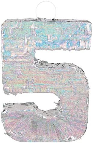 Boland-Numarası Pinata Boyutu 40x28x8 cm Holografik Numarası Gümüş Yıldönümü Doğum Günü Dekorasyon Parti Oyunu